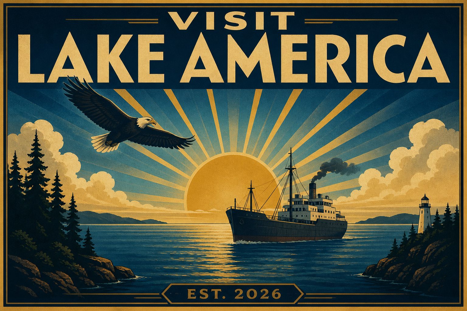 Visit Lake America poster